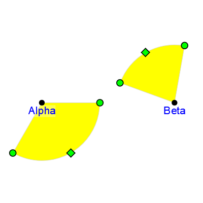 A custom Tool that supports interactive reshaping of pie-shaped sectors of circles.